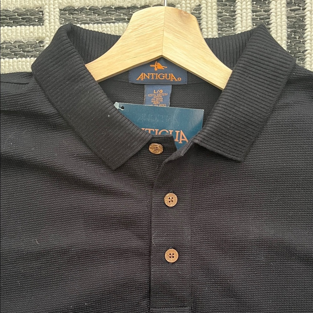 🆕 Antigua Black Polo Shirt